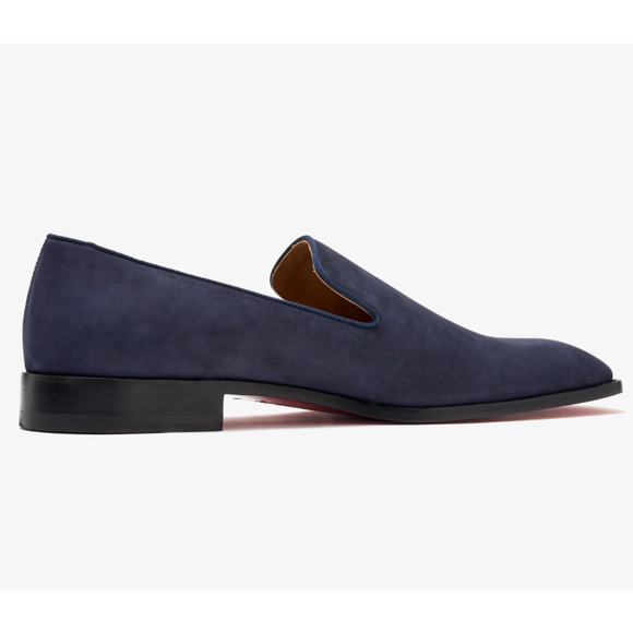 Christian Louboutin Mens Danny Flex Flat Zaffiro Blue Calf Dress Loafer 46 13 main image 13